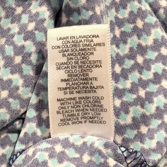 Daisy Fuentes Dress Maxi Coastal Grandma Beachy Boho Cottage Minimalist Blue 2X - Picture 4 of 6